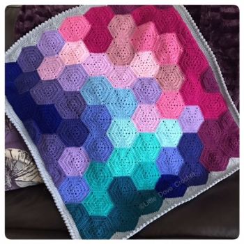 Geometric Lace Blanket Crochet Pattern for Beginners, cypress