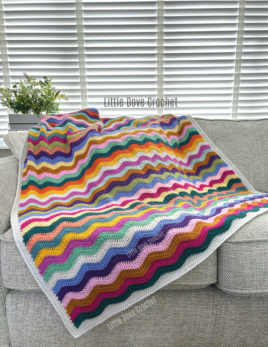Bright Striped Ripple Blanket