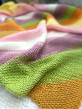 Diagonal Summer Stripes Baby Blanket