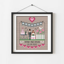 Pink Hearts Wedding Sampler