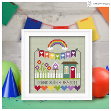 Rainbow Birth Sampler
