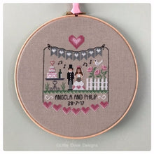 Pink Hearts Wedding Sampler