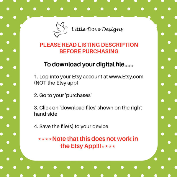 Downloading Digital Files from Etsy