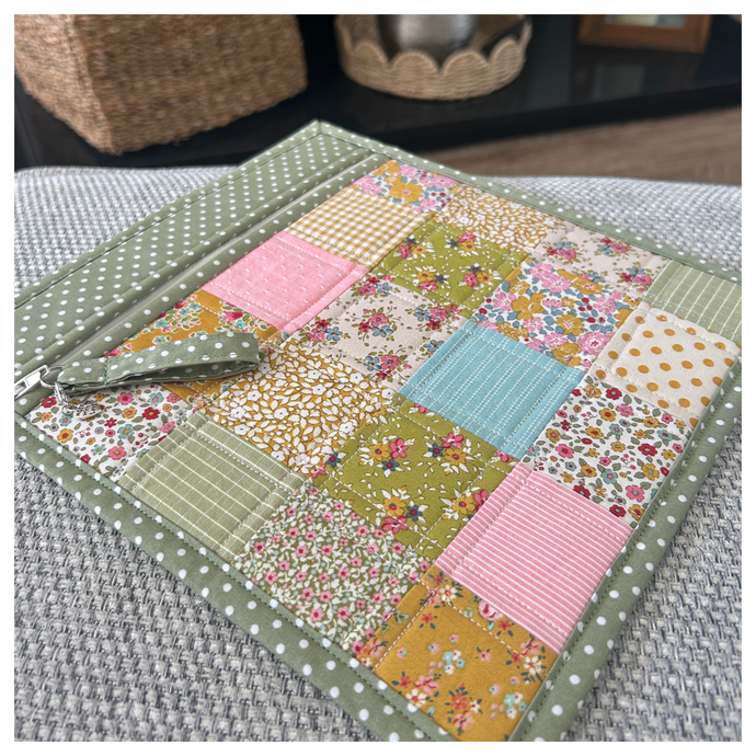 Small Green Patchwork Project Bag