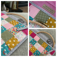 Large Rainbow Patchwork Project Bag