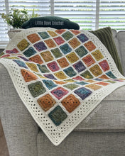 Rainbow Solid Granny Square Blanket