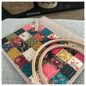 Large Sagewood Patchwork Project Bag