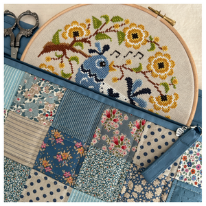Large Blue Patchwork Project Bag