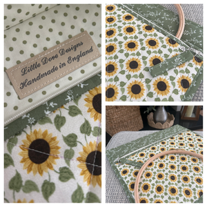 Large Sunflower Project Bag