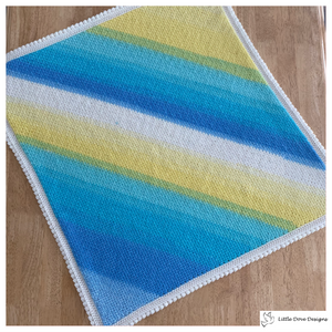 Blue and Yellow Ombre Baby Blanket