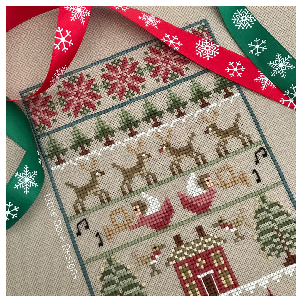 Primavera Needlepoint Christmas Stocking Kit - Shaker Winter Stocking